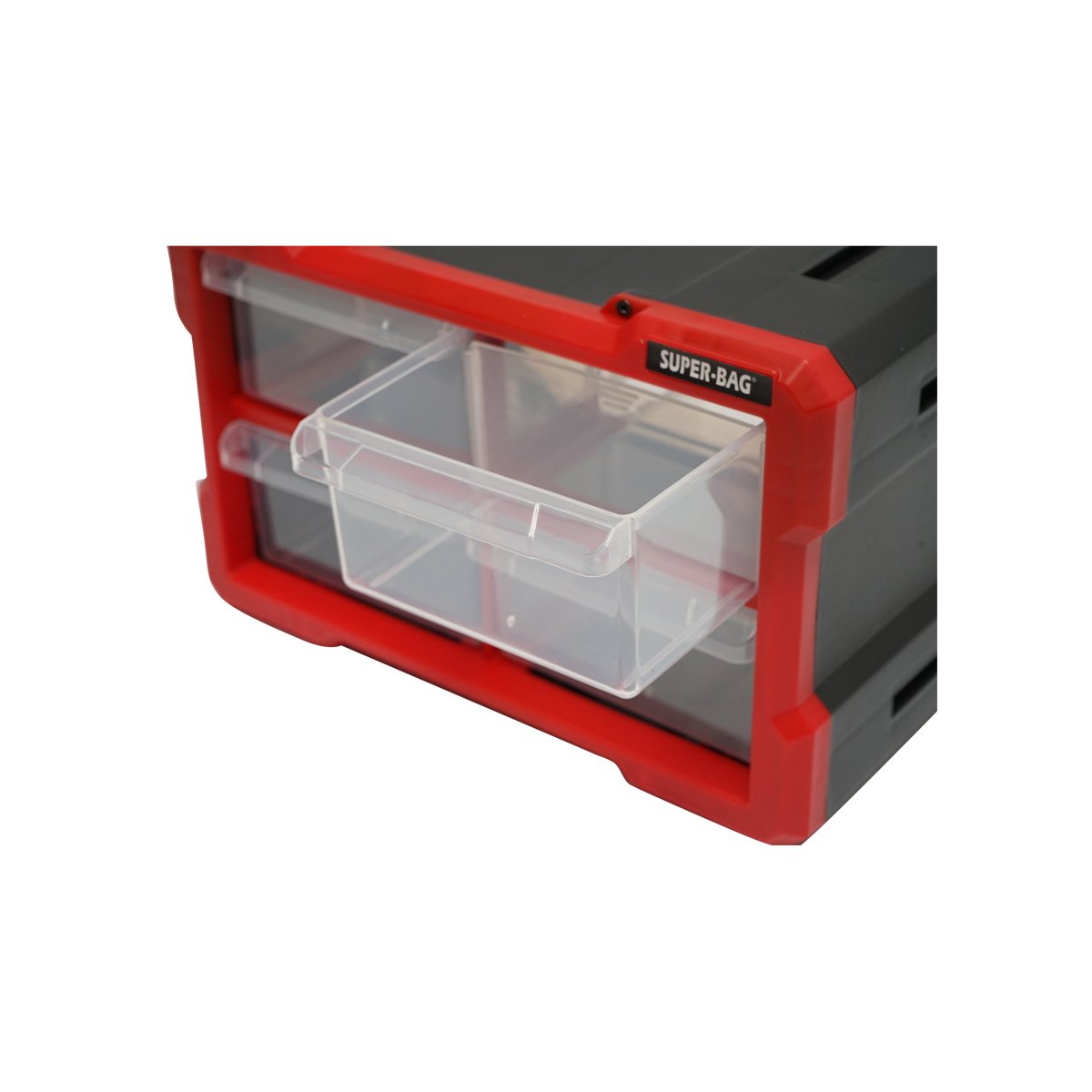 Cutie depozitare rosie din plastic modulara, 4 sertare 158x266x170mm Breckner Germany